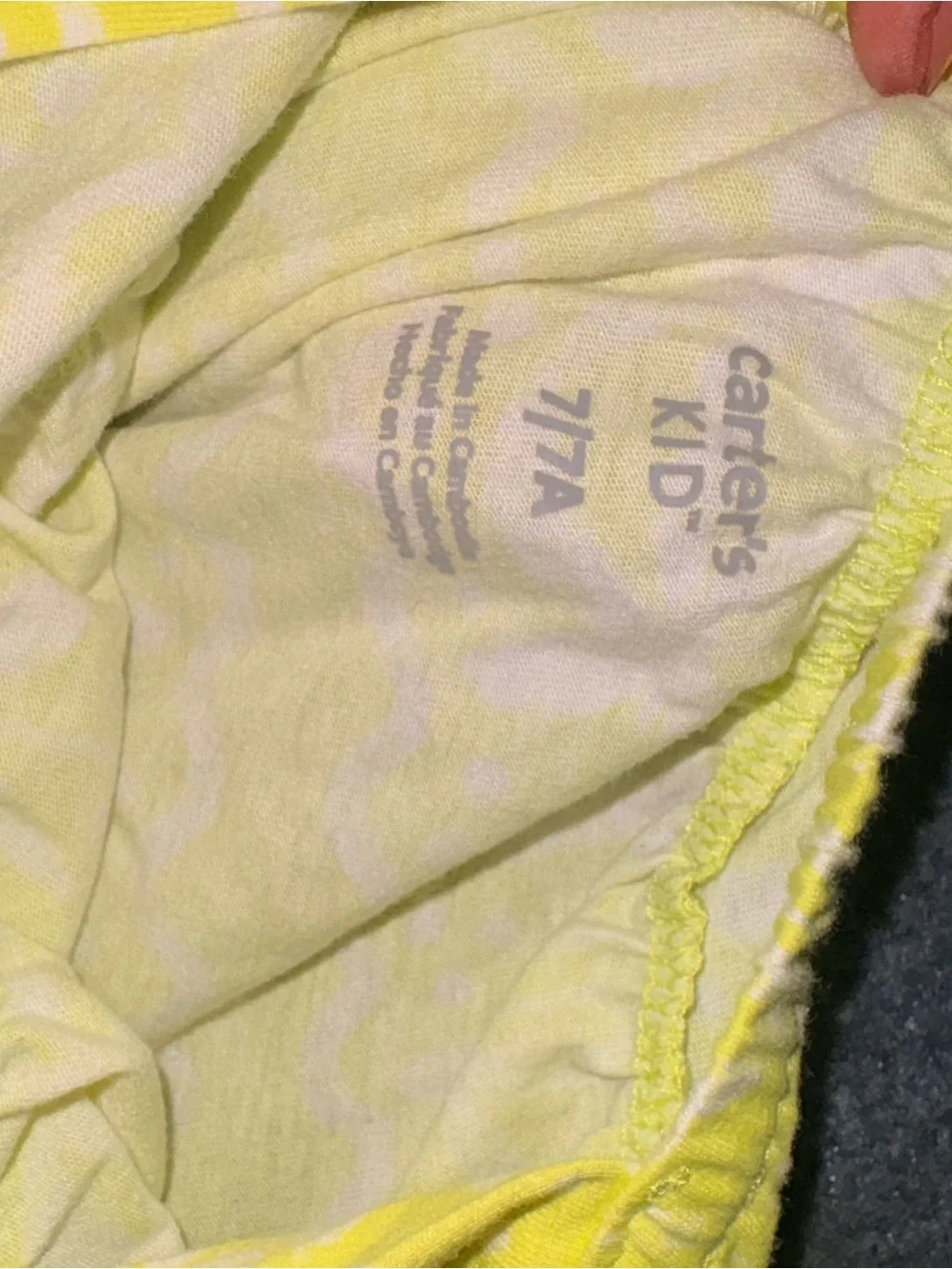 Carter's Kid Yellow & White Pattern Dress